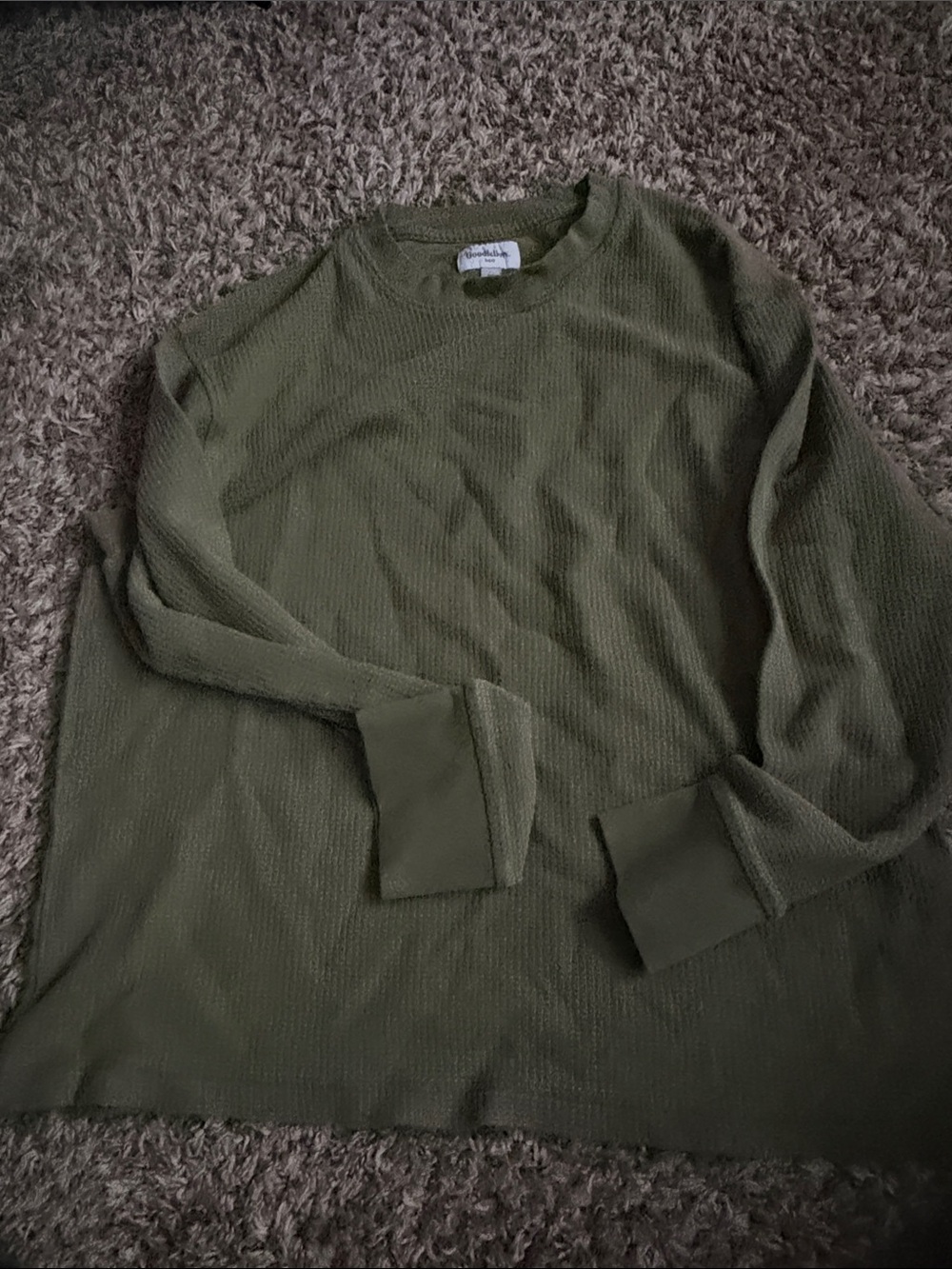 Goodfellow & Co Olive Green Waffle Knit Top